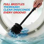 2Pack Toilet Bowl Brush and Holder Set - Toilet Scrubber Brush,Cleaning Brush,Bathroom Decor,Household Essentials,Cleaning Supplies,Home Essentials,Black