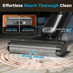 OLIXIS Wet Dry Vacuum Cleaner, Cordless All-in-One Vac Mops, Vacuum Mop with Self-Cleaning System, Dual Water Tank Design, Tangle-Free Brush, Dual-Edge Cleaning, 35-Min Runtime