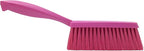 Vikan 45871 Bench Cleaning Brush, Polypropylene/Polyester Soft Bristle Dustpan Brush & Sweeper With Handle, 14-Inch, Pink