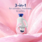 Downy Gentle Soft + Fresh Fabric Softener Liquid, Cherry Blossom Scent, 93 FL OZ, 138 loads, Liquid Fabric Softener Designed to be Gentle on Skin