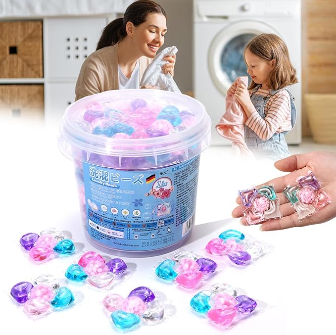 5 in 1 Laundry Beads - 5 in 1 Laundry Pods with Fabric Softener & Scent Beads(30PCS)