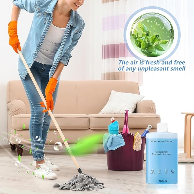 2-Pack Floor Cleaning Solution Compatible with Roborock Saros S8 S7 Q Revo Q Series Floor Cleaner for Hardwood, for Robot & Wet Dry Vacuums Mopping 2L, 33.8 Fl. OZ Original Flavor