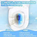 KIISIISO Toilet Bowl Cleaners-6 Pack, Automatic Toilet Tank Cleaner Tablets in Bottles, Long-Lasting Powerful Cleaning, Prevents Bathroom Stain & Odors Build Up, Septic Safe, Blue Water