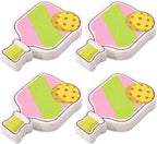 4pcs Compact Kitchen Sponges, Reusable Pickleball Cleaning Cellulose Sponge Wood Pulp Pickleball Gift Fun and Quirky Kitchen Accessory Household Gadget