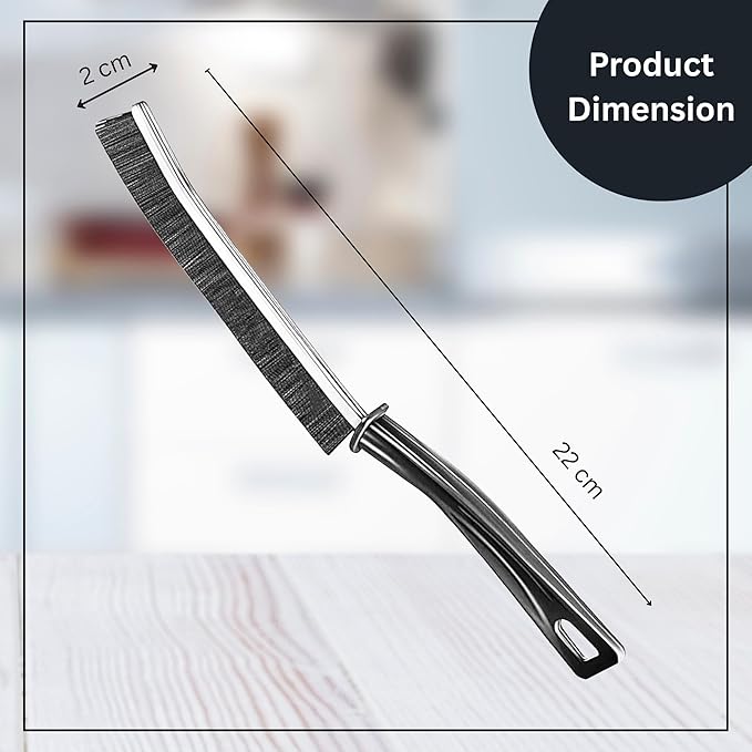 CrafTreat Cleaning Combo – 2 Pack Crevice Cleaning Brushes and 6 Pack Non Scratch Wire Dishcloths for Kitchen, Bathroom, Grout, Sinks, Pots and Pans – Reusable and Durable