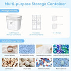 Lifewit Laundry Pods Container with Pop-up Lid, Laundry Room Organization, Dryer Sheet Holder for Washing Powder Scent Booster Beads, 2700 ml/0.72gal,2 Pcs