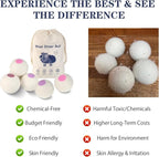 Wool Dryer Balls 6PCS Pure Organic Laundry Wool Tumble Dryer Ball Reusable Natural Fabric Softener Reduce Wrinkles and Drying Time