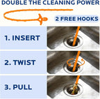 Sink and Drain Cleaner Powder Kit: Fast-Acting Clogged Pipe Opener for Kitchen Bathroom Pipes and Floor Drains - Drain Clog Remover for Routine Home Plumbing Maintenance (400 g)