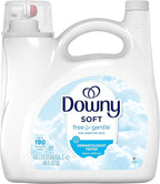 Downy Free & Gentle Liquid Fabric Softener, 140 fl oz, 190 Loads, Hypoallergenic, Sensitive Skin Friendly Fabric Conditioner Liquid