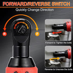3/8" Cordless Electric Ratchet Wrench Set, 40 Ft-Lbs 16.8V Battery Power Ratchet Tool Kit with Variable Speed Trigger, 2 Packs 2.0Ah Battery, Charger, 7 Sockets