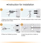 Kitchen Utensils Holder Hanging Racks 304 Stainless Steel Rail Utensil Storage Hanger Wall Mounted Rack for Tools and Pots(40cm)