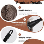 Ostrich Feather Duster-14.9 Inch Mini Natural Feathers Dusters with Plastic Handle Reusable Handheld for Cleaning Supplies Home Car Office(10pcs)