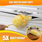 30 Count 360° Heavy Duty Duster Refills, Compatible with Swiffer Duster, Larger Size Disposable Electrostatic Microfiber Dusters, 4X Thick Cleaning Dusters, Unscented