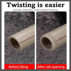 Integrated Internal & External Pipe Threading Tool, PVC Dual-function Pipe Threading Tool for 1/2" & 3/4" Pipes, Electric Drill Compatible PVC & Plastic Pipe Threader Kit for Home Repair (1/2"+ 3/4")