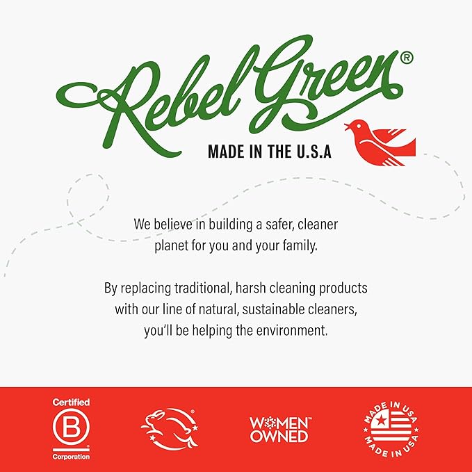 Rebel Green Natural All-Purpose Cleaning Spray - Plant-Derived Multi-Surface Cleaner with Essential Oils for Kitchen, Bath, Countertops and More - Pink Lilac Scent - 16 oz - 1 Pack