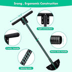 Lilyvane Half Moon Manual Lawn Edger - 36 Inch Long Handle- Heavy Duty Manual Edging Tool for Driveway, Sidewalk, Flower Bed, Landscaping Black