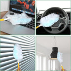 Duster Refills,Static Dust Removal Brush Disposable Dusting Head Compatible with Swiffer Duster Refills for Electronics, Furniture, Blinds, Ceiling Fans (Yellow, 30 PCS)