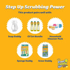 Scrub Daddy Eraser Sponge - 10x More Durable Than Traditional Erasers with Scrubbing Gems - Removes Dirt, Scuffs & Stains - Water Activated Sponge Eraser (2 Pack)