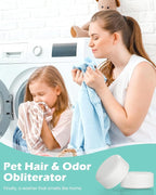 Heavy Duty Washing Machine Cleaner Tablets, Deep Cleaning For High Capacity HE, Front Loader & Top Load, Removes Pet Hair, Odors, Formulated for Pet Owners, 6 Month Supply, 6 XL Tablets, 40G