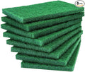 8PCS Scouring Pad - Premium Heavy Duty Scrub Pads, Reusable Household Green Dish Scrubber, Multipurpose Scour pad - for Kitchen Scrubber & Metal Grills, 3.9 x 5.9 x 0.36IN