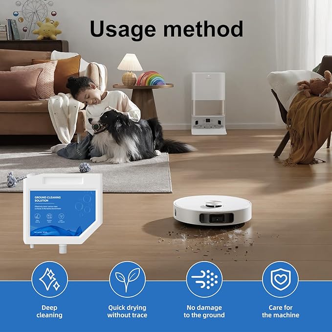 Floor Cleaning Solution Compatible with Dreame Cleaning Solution, Multi-Surface Original Flavor L10 Ultra Detergent, Compatible with L10s Ultra Robot Vacuum (10.52 Fl Oz) (1 Bottle)