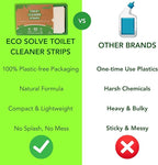 Natural Toilet Bowl Cleaner Strips, Unscented, Eco-friendly, Non-toxic, Septic Safe, Removes Odors & Stains, Plastic-free, Toilet Bowl Cleaner for Quick and Easy Cleaning (180 count)
