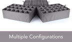 Covermates Keepsakes - Adjustable Zip-Top Storage Box - Configurable FlexGrid Compartments - Heavy Duty Polyester- Reinforced Handles - Stackable Design - Indoor Storage, Beige Heather
