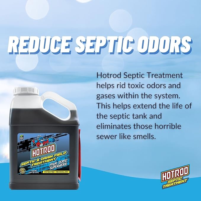 Hotrod Emergency Septic and Drainfield Treatment - Reduces Solids in Tank and Leach Field - Extend Septic System Life