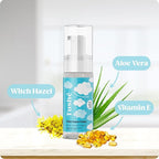 Toilet Paper Foam (2-Pack) – Flushable Wet Wipe Alternative for Sensitive Skin – Unscented, Septic Safe – Aloe Vera, Witch Hazel & Vitamin E – 100ml (3.38 fl oz)