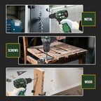 Prostormer Cordless Drill and Impact Driver Set, 17V Brushless Power Tool Kit Included 3/8” Drill & 1/4” Impact Driver with 2 Batteries, Charger, 23pcs Bits and Tool Case