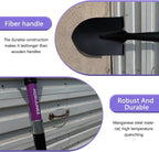 Beach Shovel, Round Small Head with Wooden D-Handle, Metal Garden Shovel for Gardening, 27 Inches Metal+FiberglassMetal+Fiberglass(Purple)