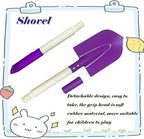 Small Garden Shovel-Kid's Size Wooden Handle Metal Head Shovel (Purple)