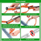 Thatch Rake, 15 Inch Lawn Thatching Rake, Heavy-Duty Dethatcher Rake with Gloves, 64 Inch Versatile Grass Grooming Rake for Withered Grass Cleaning Yard Garden Soil Rake