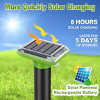 Solar Mole Repellent, Ultrasonic Gopher Repeller Outdoor, Solar Powered Waterproof Snake Repellent Deterrent Gopher Vole Snake Pest and Other Animals from Lawn Garden Yard Home(4 Packs)