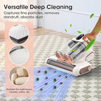 Mattress Vacuum Cleaner Cordless 16Kpa Bed Handheld Vacuum, Vacuum Cleaner with 253.7nm UV-C Light,HEPA Filter & Ultrasonic, Portable Vacuums for Bed Sofa Couch Crib Gifts for women men her white