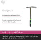 Yard Butler Terra Garden Hand Tools - Weeding Hand Tiller Tool for Efficient Gardening - Weed Remover Tool for Lawn & Garden Care - Durable Gardening Accessory, Planter