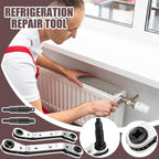 Ratchet Wrench Set, Refrigeration Repair Tool, Heavy Duty Ratchet Wrench Set, for Steel and Alloy, Automotive Plumbing Industrial Use, Air Conditioning Maintenance, Home DIY Repair Tool Kit