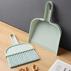 Yardwe Mini Broom and Dustpan Set Portable Small Desk Cleaning Tools 2 Sets Blue and Pink Home Accessory for Desktop and Office Use