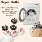 Soulchen 6 Pack Reusable Wool Dryer Balls with Cute Design, Laundry Accessories for Efficient Drying Soften Laundry Reduce Wrinkles Static Pet Hair Remover (Bee Flower)