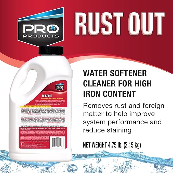 Pro Products Rust Out RO05B Water Softener Cleaner And Iron Remover, 4.75 lb. Bottle, 4 Pack