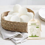 Wool Dryer Balls 6 Pack XL Laundry Dryer Balls,New Zealand Wool Natural Organic Fabric Softener,Shorten Drying Time, Baby Safe,Reduce Wrinkles