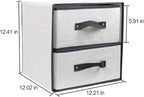Linen Closet Organizer and Storage, Fabric Storage Drawer Organizer with 2 Drawers for Underwear, Sock, Bra, Small Items - Light Gray
