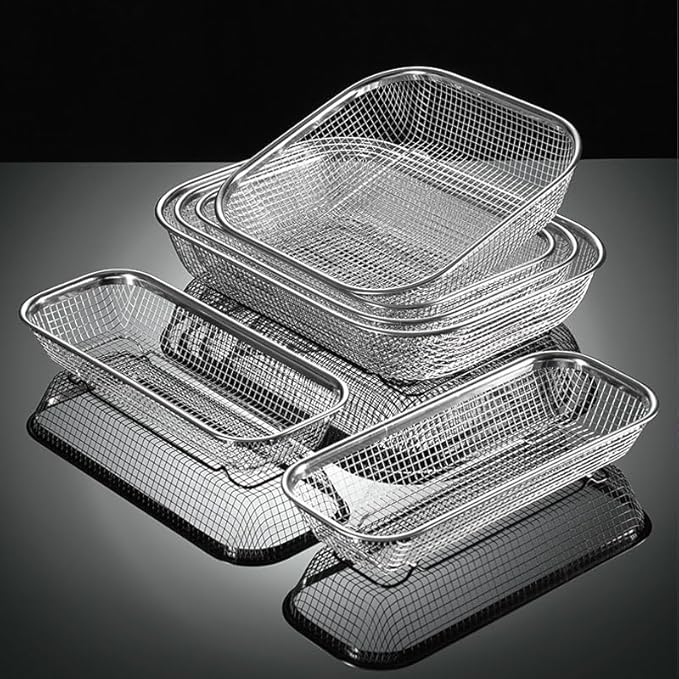 Utensil Drying Rack, 2 Pack Stainless Steel Utensils Holder Dishwasher Silverware Basket, Compact Dish Rack Chopsticks Spoons, Forks, Knifes Drainer Basket Organizer for Kitchen Counter, Medium
