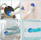 15 Pcs Plastic Dish Scrubbers, Nylon Scouring Pad Mesh Pot Scourers(Blue+Red+Green)
