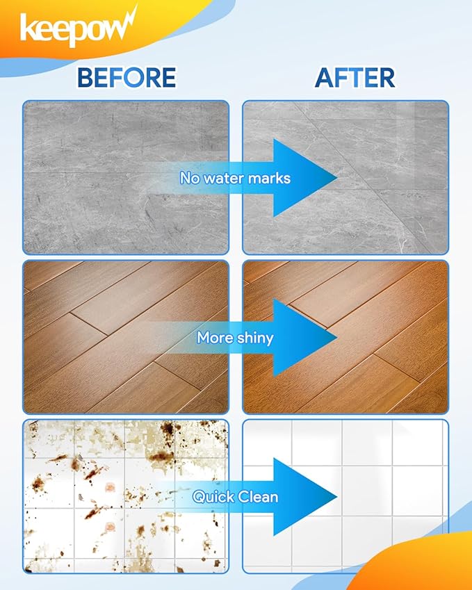 KEEPOW 2 Pack Floor Cleaning Solution for Tineco and Robot Vacuums with Mopping, Deep Cleans Multiple Hard Floors for iFLOOR Series, FLOOR ONE S3 / S5 / S6 / S7 / S9 Artist Series Wet Dry Vacuum