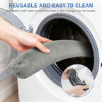 SetSail Dusters for Cleaning Retractable Gap Duster with Extension Pole Long Handle Cleaning Tools Flat Dust Cleaner with 2 Microfiber Dusting Cloths for Under Appliances Furniture Fridge