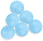 6 Pack Laundry Balls for Dryer, Dryer Balls Laundry Reusable, Dryer Ball Plastic Pellet Packs for Fabric Soften, Reduce Wrinkle and Less Static Cling-Light Blue