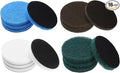 uxcell 16 Pcs 4 Inch Nylon Hoop Scrubbing Pad 120/240 Grits Scrubber Scouring Pads Hoop and Loop Surface Conditioning Drill Scuffing Disc, Green/Brown/Blue/White