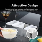 New Star Foodservice 48049 Stainless Steel Condiment Dispenser with 6 Compartments (NO ICE TRAY INCLUDED)