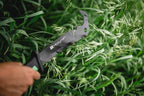 Hooyman Hook ‘em Machete with Heavy Duty Construction, Ergonomic No-Slip Handle and Belt Sheath for Gardening, Land Management, Bushcraft, Hunting and Outdoor,Black/Green